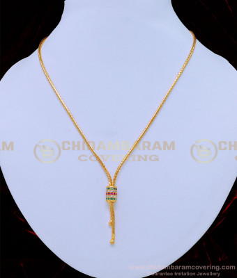 SCHN309 - Latest Ad Stone Hanging Pendant with Small Chain for Teenage Girl