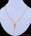 SCHN310 - One Gram Gold White and Ruby Stone Ball Pendant With Chain Buy Online