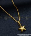 SCHN313 - One Gram Gold Cute Small Size Glitter Finish Star Pendant Daily Wear Chain  