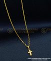 SCHN315 - One Gram Gold Cute Small Size Glitter Shade Christian Cross Pendant Buy Online 