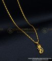 SCHN318 - Latest Ladies Pendant Glitter Shade Party Wear Mango Design Gold Plated Dollar Chain 