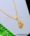SCHN327 - Unique Peacock Pendant Ruby and White Stone Gold Plated Dollar Chain