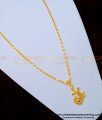 SCHN327 - Unique Peacock Pendant Ruby and White Stone Gold Plated Dollar Chain