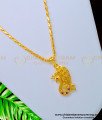 SCHN328 - Beautiful Peacock Dollar Chain Ad Stone Original Gold Plated Locket Chain