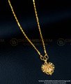 SCHN348 - Traditional Gold Chain Dollar Design Heart Shape Pendant with Short Chain  