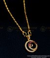 SCHN358 - Latest Collection Gold Design First Quality Gold Plated Stone Pendant Chain Online