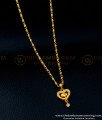 SCHN367 - Trendy Heart Model Daily Use White Stone Small Dollar Chain for Female 