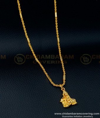 SCHN376 - Buy Gold Krishna Pendant Gold Plated Krishna Locket Design with Chain