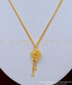 SCHN385 - Trendy Simple Flower Design Dollar Chain One Gram Gold Jewellery 