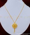 SCHN386 - Elegant Flower Pendant Dollar Chain Model Gold Design for Ladies 