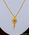 SCHN388 - Unique Ruby Stone Party Wear Pendant Chain Imitation Jewelry Online