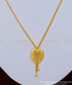 SCHN387 - New Model Gold Plated Plain Pendant Thin Chain for Daily Use 