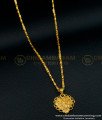 SCHN394 - Traditional Heart Design Locket Chain Gold Plated Pendant for Daily Use