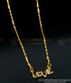 SCHN398 - Attractive Simple Real Gold Design Small Chain with Stone Love Pendant Online