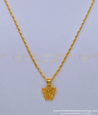 SCHN407 - Unique Light Wight Small Butterfly Design Pendant with Thin Chain Pendant for Baby Girl