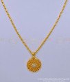 SCHN411 - One Gram Gold Short Chain with Pendant Designs for Working Women 