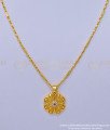 SCHN414 - Beautiful Flower Design Stone Pendant Chain for Daily Use Locket Chain Online