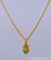 SCHN418 - New Model Gold Balaji Pendant Designs with Short Chain One Gram Gold Jewellery 