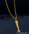 SCHN426 - Trendy Very Big Gold Fish Pendant with Small Chain for Men 