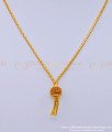 SCHN435 - Elegant Ruby Stone Balls Pendant with Short Chain for Girls