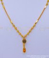 SCHN438 - Elegant 1 Gram Gold Short Chains with Pendants for Ladies
