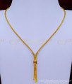 SCHN439 - 1 Gram Gold Girls Short Chain with Stone Pendant Designs