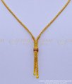 SCHN439 - 1 Gram Gold Girls Short Chain with Stone Pendant Designs