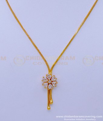 SCHN441 - Stylish Daily Use Short with Stone Pendant Designs 
