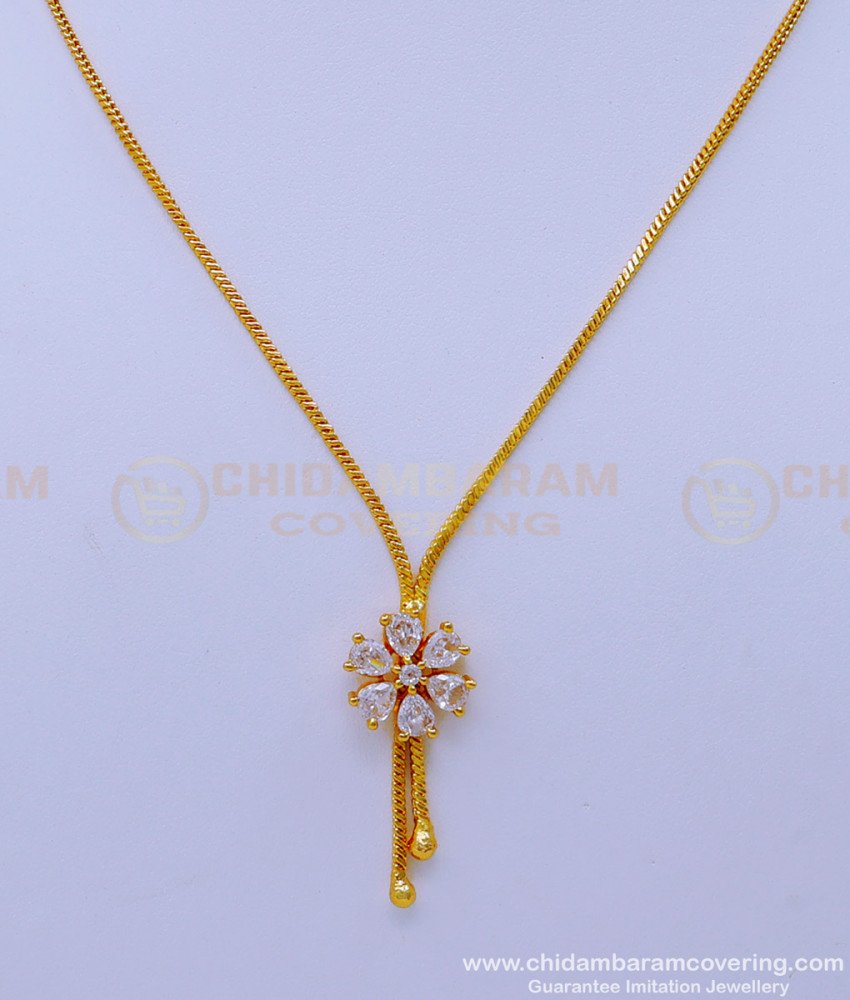 SCHN441 - Stylish Daily Use Short with Stone Pendant Designs 