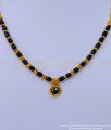 SCHN442 - Trendy Black Crystal Beads 1 Gram Gold Plated Chain Online