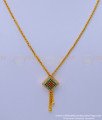 SCHN444 - Trendy Stone Pendant with Gold Short Chain Designs for Female