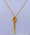 SCHN445 - Latest Gold Plated Locket Gold Chain Pendant for Girls