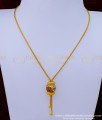 SCHN446 - Unique Ad Stone Pendant with Short Chain for Women 