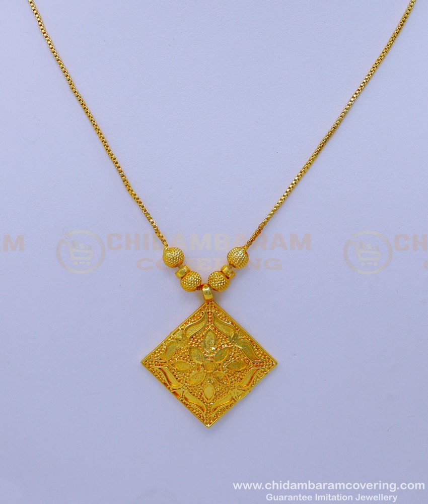 SCHN448 - Simple Light Weight Small Chain with Pendant for Girl