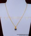 SCHN453 - Simple Daily Use Small Chain with Single Big Stone Pendant 