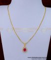 SCHN460 - 1 Gram Gold Chain Pendant with Chain Design for Women