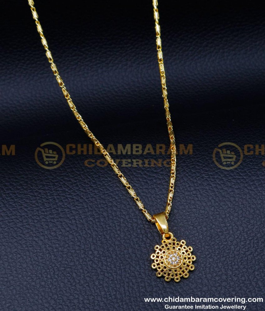 SCHN469 - Latest Daily Wear Chain with Gold Pendant for Women 