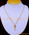 SCHN474 - 1 Gram Gold Plated Multi Ad Stone Pendant Chain Designs