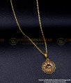 SCHN495 - Latest Om Dollar with Stone Gold Plated Short Chain