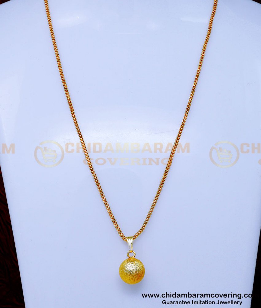 SCHN503 - Trendy Daily Use Artificial Gold Chain Locket New Designs