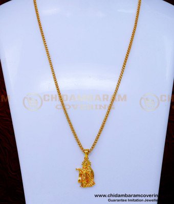 SCHN504 - Radha Krishna Pendant Design with Short Chain Online