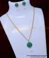 SCHN514 - Gorgeous Emerald Pendant Set with Matching Earrings
