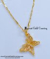 SCHN530 - Beautiful White Stone Butterfly Pendant Chain for Girls