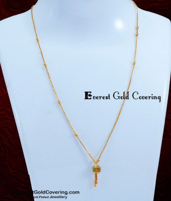 SCHN533 - Modern Light Weight Gold Pendant Necklace Designs