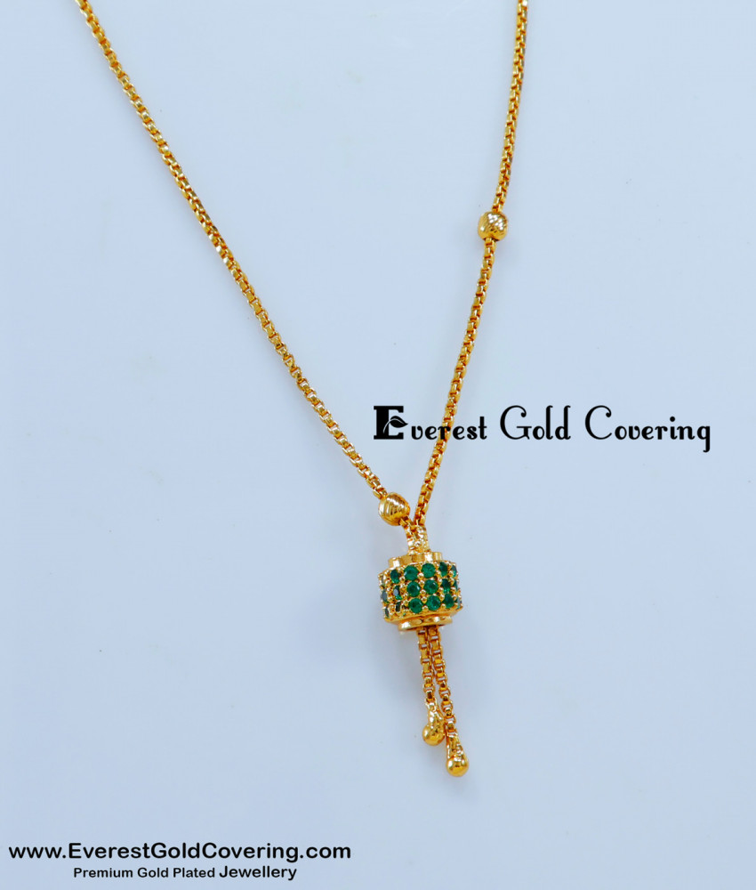 SCHN533 - Modern Light Weight Gold Pendant Necklace Designs