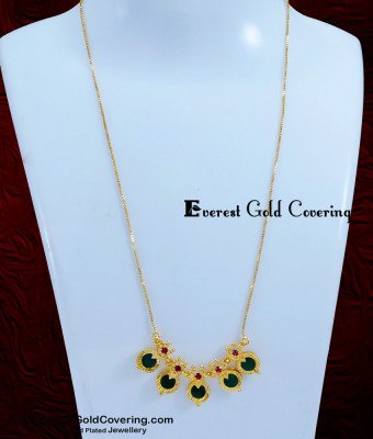 SCHN536 - Latest Short Chain with Palakka Locket Gold Model