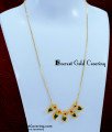 SCHN537 - Traditional Green Palakka Manga Locket with Chain