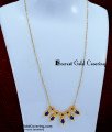 SCHN540 - Kerala Jewelry Blue Nagapadam Pendant with Short Chain