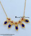 SCHN540 - Kerala Jewelry Blue Nagapadam Pendant with Short Chain