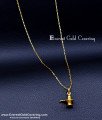 SCHN541 - 1 Gram Gold Short Chain with Lingam Pendant Gold Design